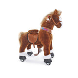 Ponycycle - Ride-on Brown Horse | Plush Animal Riding Pony
