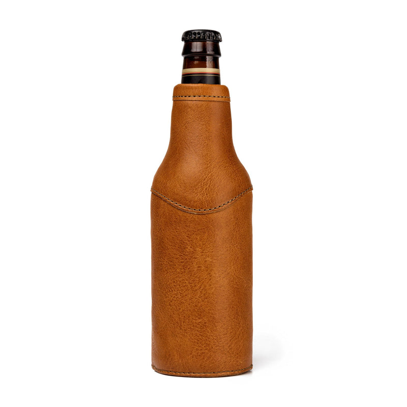 Campaign - Collection - Leather Bottle Koozie - Oak