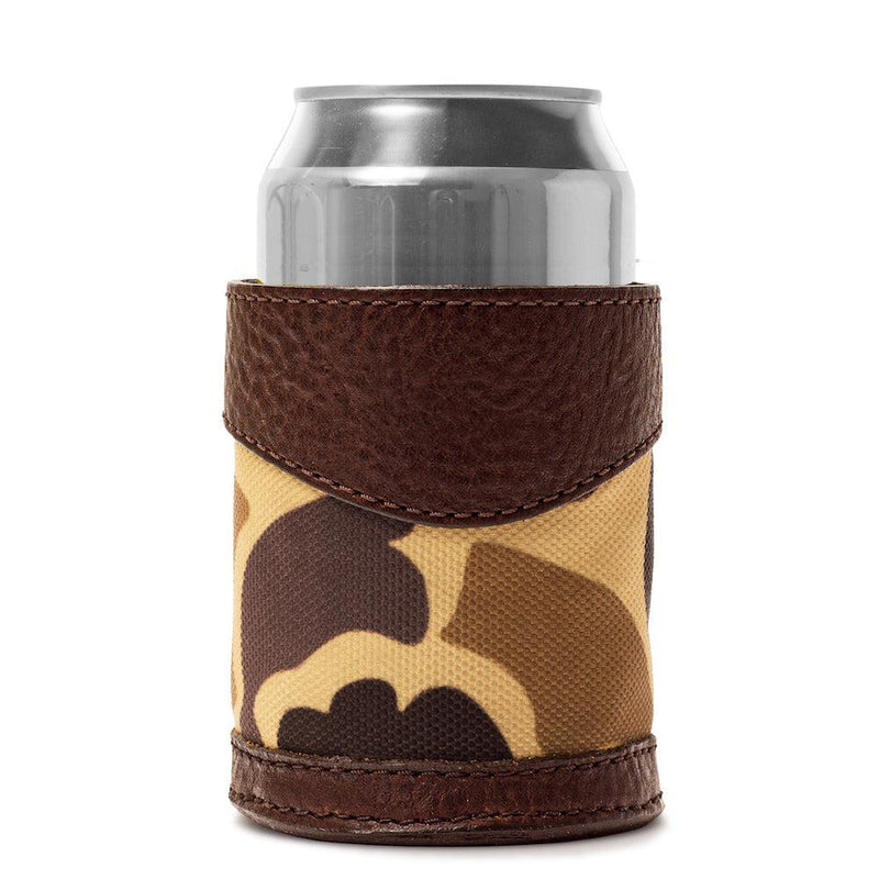 Campaign - Collection - Leather can Koozie - Vintage Camo