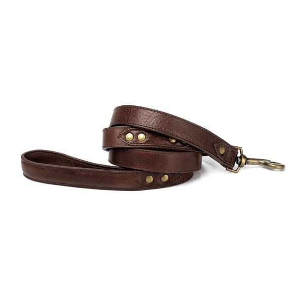 Campaign - Collection - Leather Dog Leash - Smoke