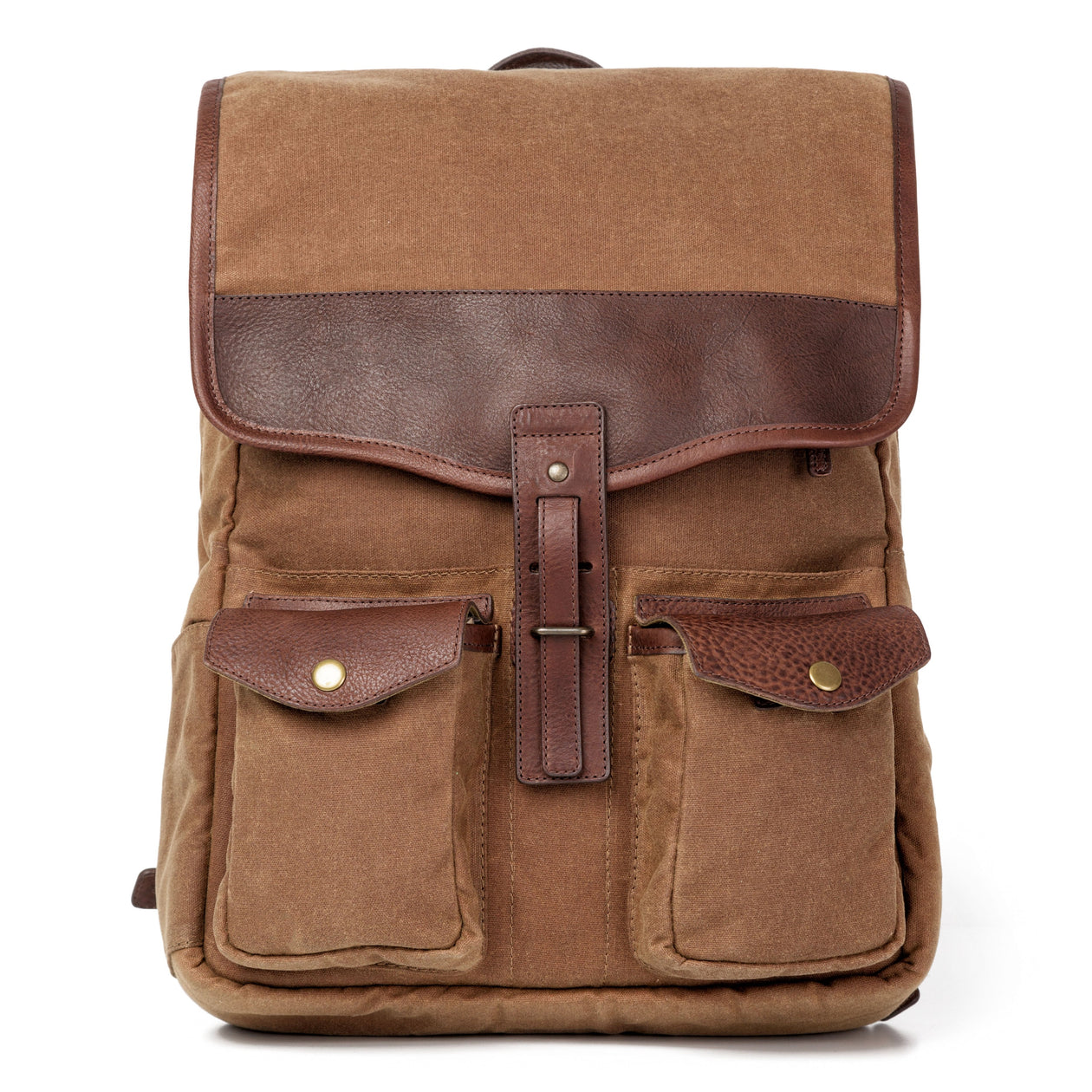 canvas leather backpack every day carry Campaign Waxed Canvas Backpack