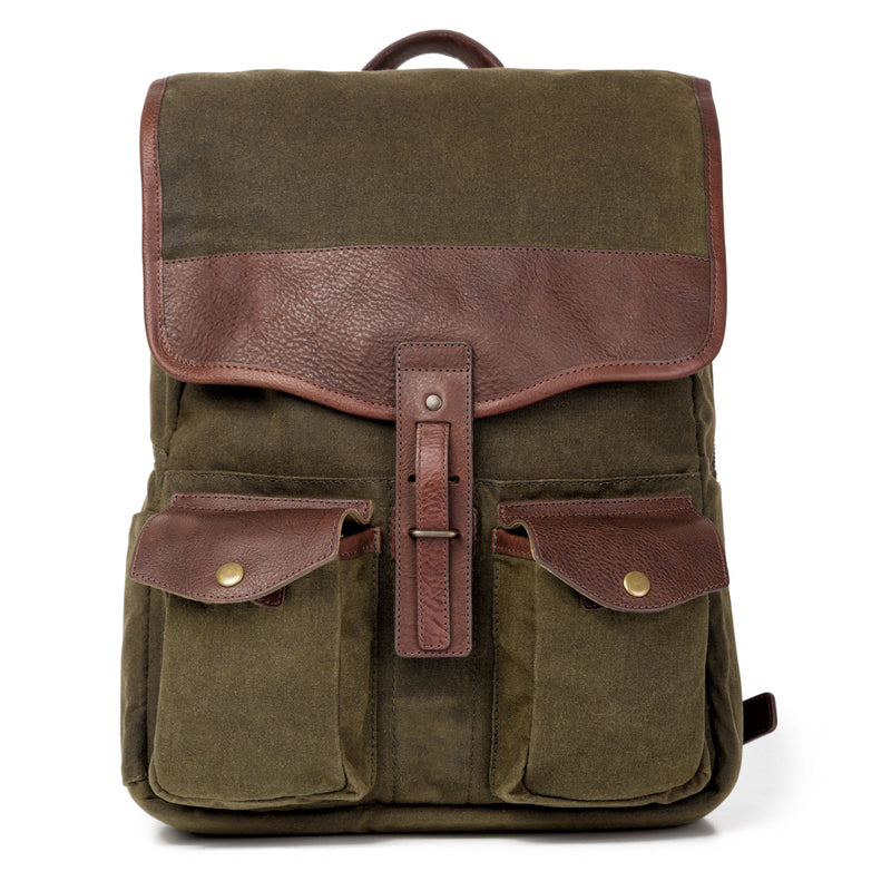 Campaign - Collection - Waxed Canvas Backpack - Smoke