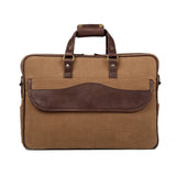 Campaign - Collection - Waxed Canvas Briefcase - Smoke