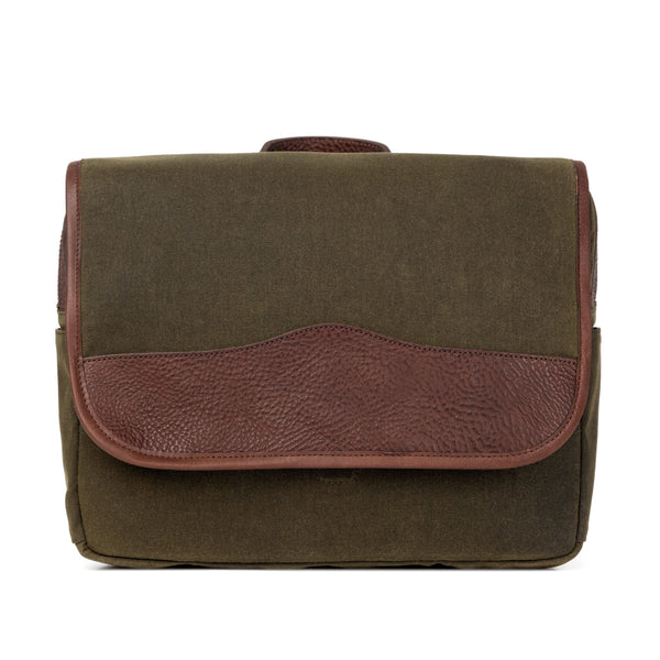 Campaign - Collection - Waxed Canvas Messenger Bag - Smoke