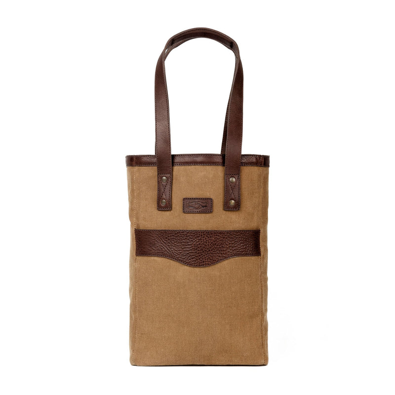 Campaign - Collection - Waxed Canvas Two Bottle Wine Tote