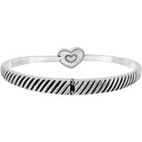 Celestia Heart Hinged Bangle, view 3