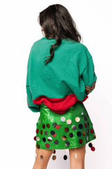 Queen of Sparkles - Green Christmas Living Room Sweatshirt