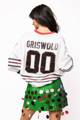 Queen of Sparkles - White Clark Griswold Jersey Sweatshirt