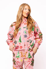 Queen of Sparkles - Light Pink & Red Stripe Christmas Icons