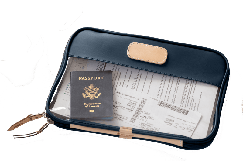 Jon Hart Design - Clear Folio - Navy Coated Canvas