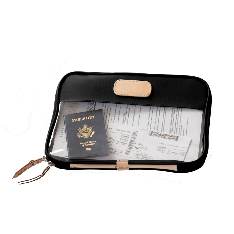 Jon Hart Design - Clear Folio - Black Coated Canvas