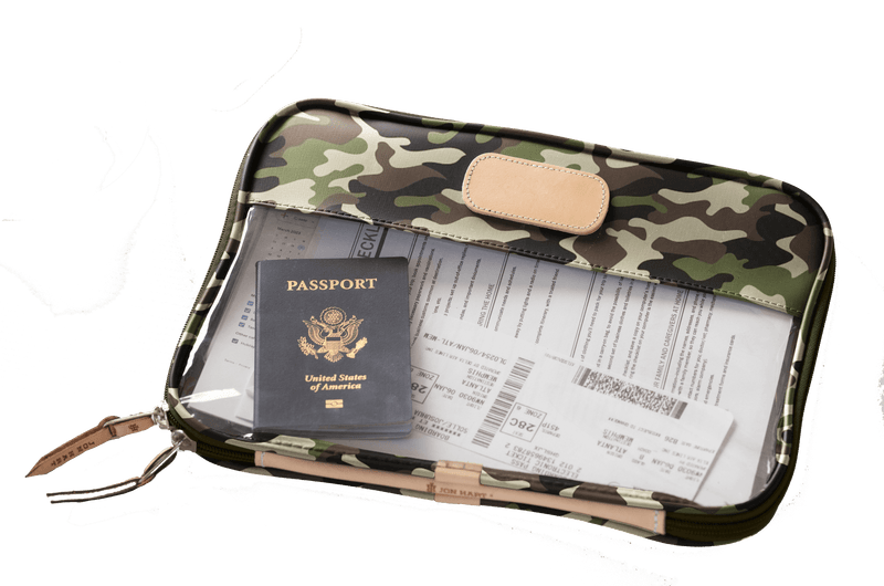 Jon Hart Design - Clear Folio - Classic Camo Coated Canvas