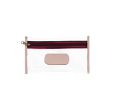 Jon Hart Design - Clear Pouch - Burgundy Webbing