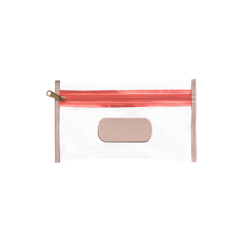 Jon Hart Design - Clear Pouch - Coral Webbing