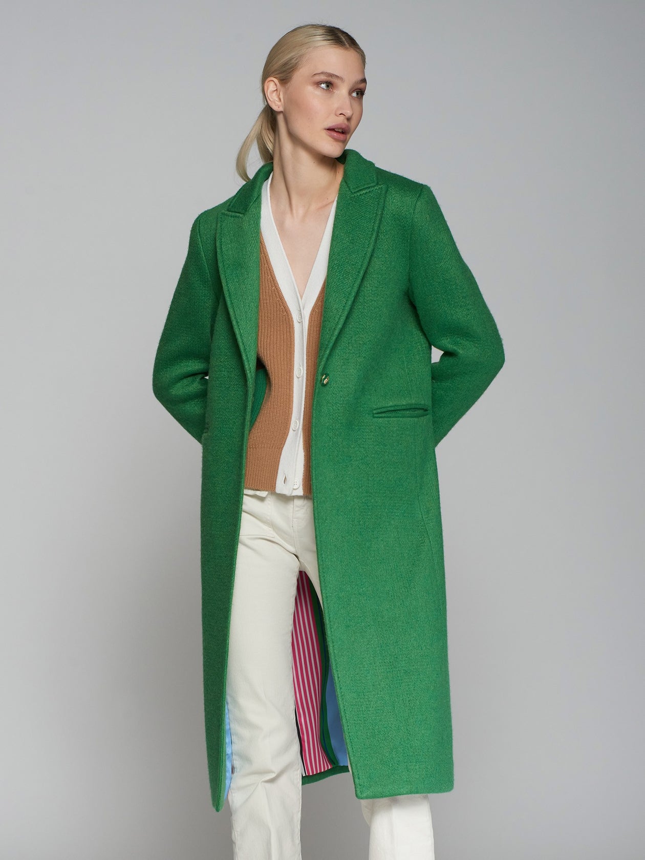 green emerald velvet dress Kelly Green Coat - All Outerwear