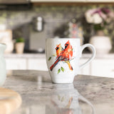 Dean Crouser Stoneware Watercolor Cardinal Pair Mug 16oz