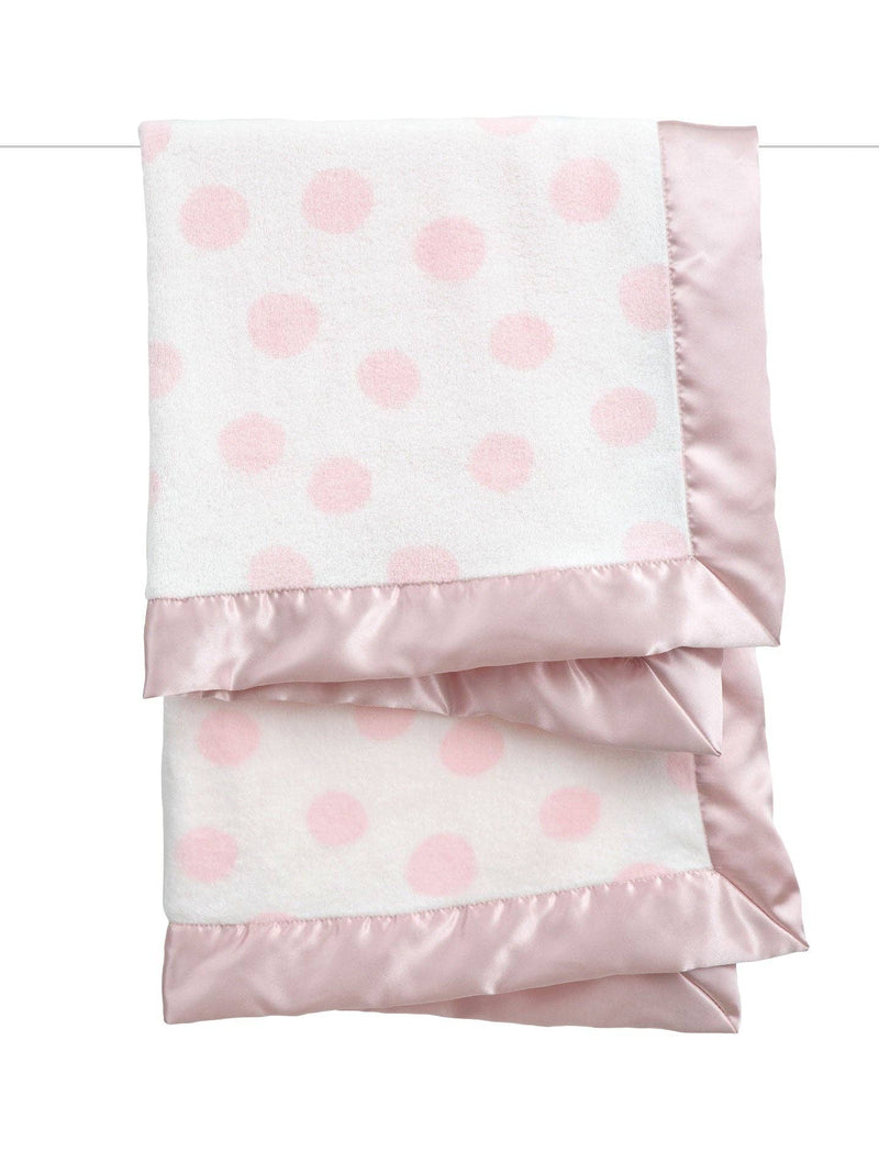 Little Giraffe - Powder Plush™ Deluxe Dot Blanket: Pink