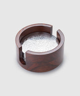 Kenya Wood 6 Coaster Set w/ Crocodile Pattern