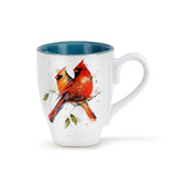 Dean Crouser Stoneware Watercolor Cardinal Pair Mug 16oz