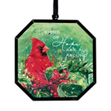 Signs of Hope Cardinal Suncatcher Ornament - 3x3in