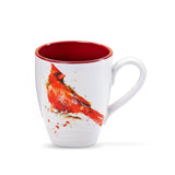 Dean Crouser Watercolor Red and White Cardinal Mug 16oz