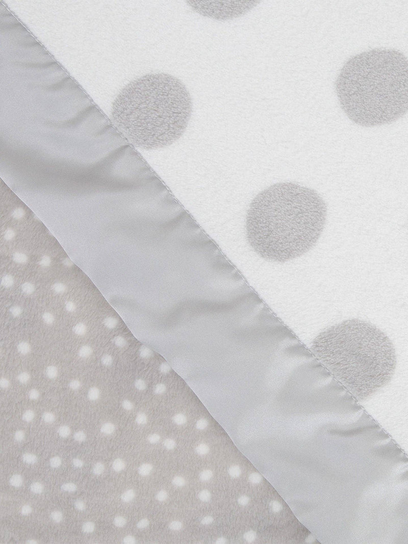 Little Giraffe - Powder Plush™ Deluxe Dot Blanket: Pink