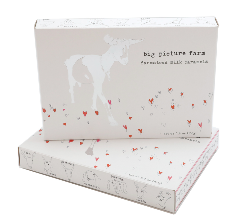Big Picture Farm - Silver Heart Goat Milk Caramel Gift Box: