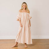 Cherry Pinstripe Ace Dress: M