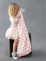 Little Giraffe - Luxe™ Heart Army Baby Blanket: Silver