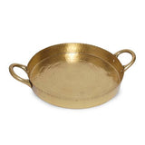 India Handicrafts Inc - Gilded Hammered Handle Tray 4
