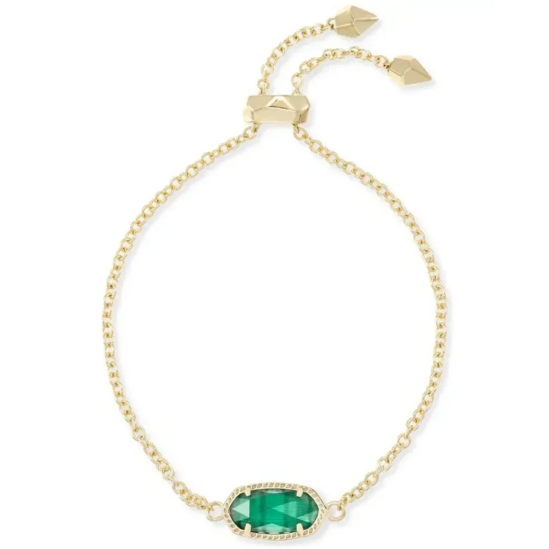 Kendra Scott - Elaina Adjustable Chain Bracelet - Emerald