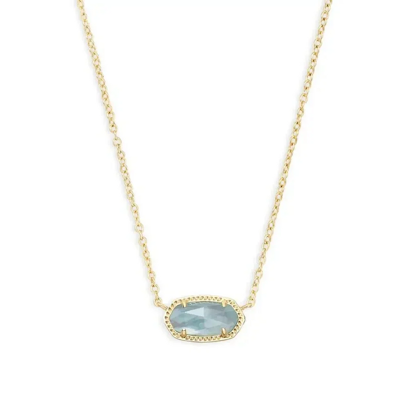Kendra Scott - Elisa Gold Pendant Necklace - Light Blue
