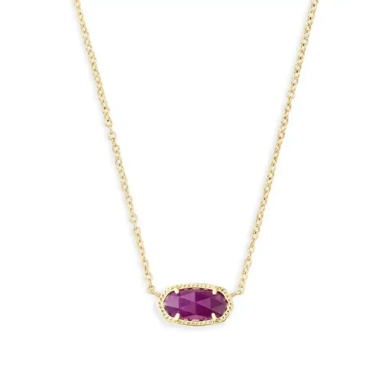 Kendra Scott - Elisa Gold Pendant Necklace - Purple Jade