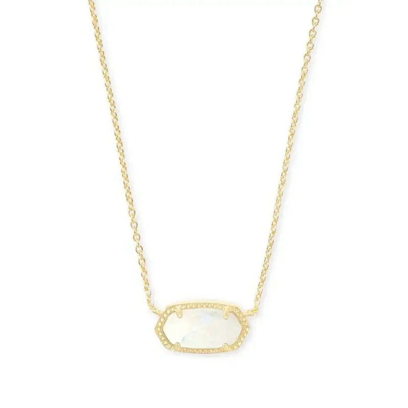 Kendra Scott - Elisa Gold Pendant Necklace - White Kyocera