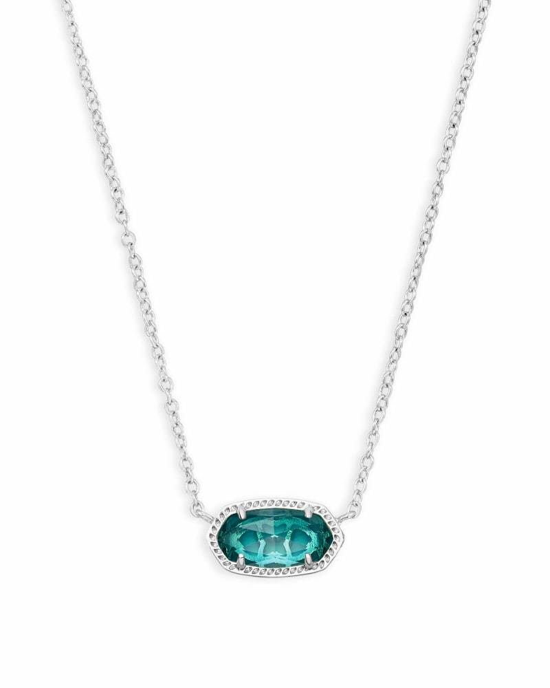 Elisa silver pendant necklace in rose quartz shop