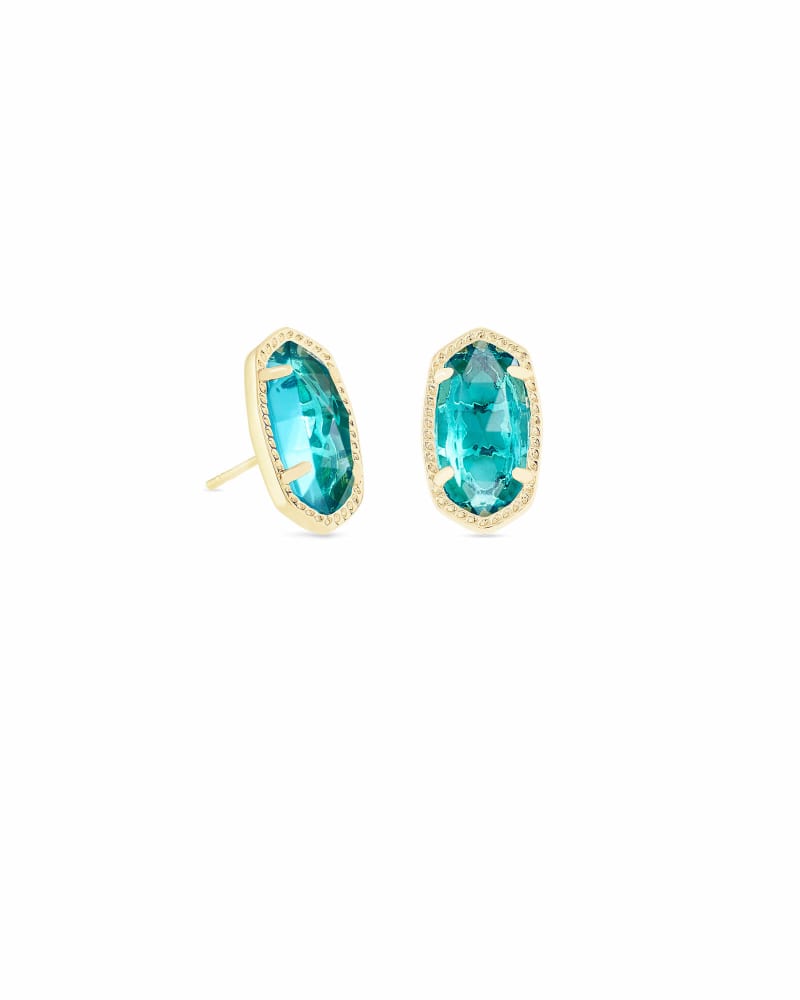 KENDRA SCOTT- Cailin Gold Crystal Huggie Earrings in Blue Crystal – Luka  Life + Style