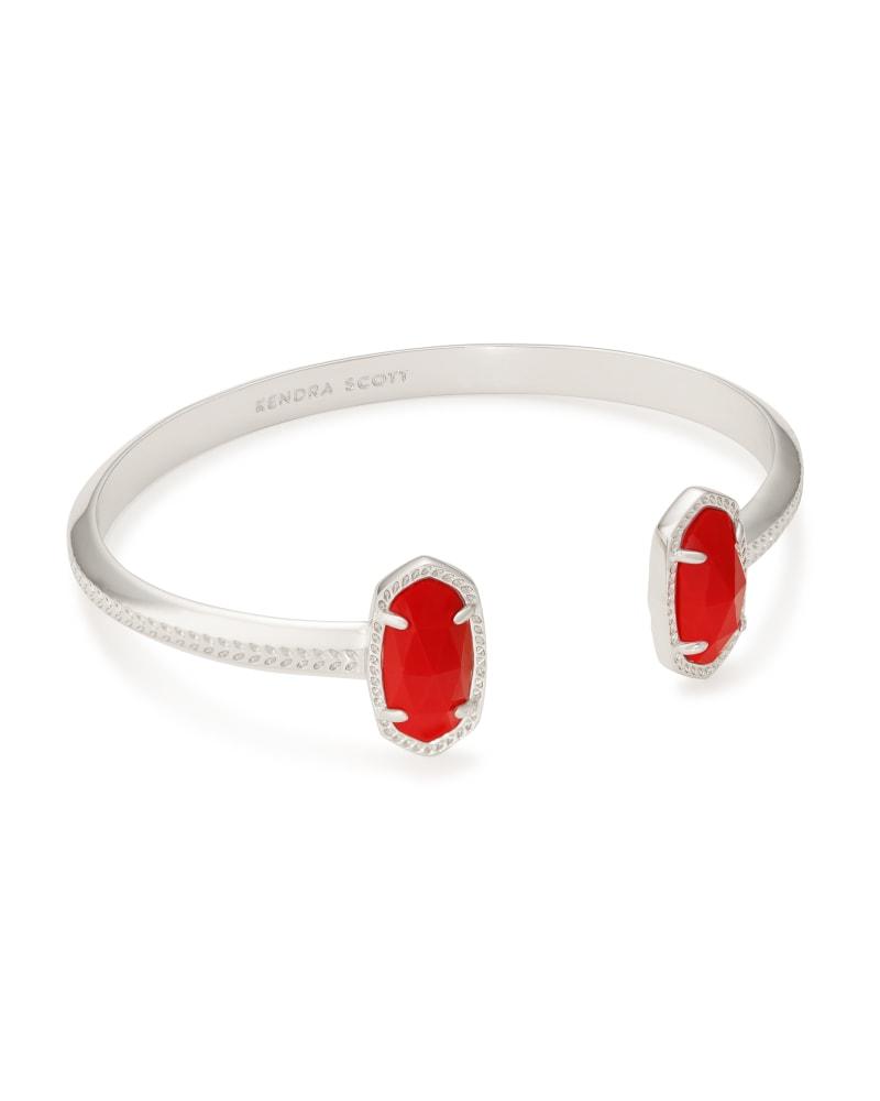 Kendra Scott - Elton Silver Pinch Cuff Bracelet - Bright Red