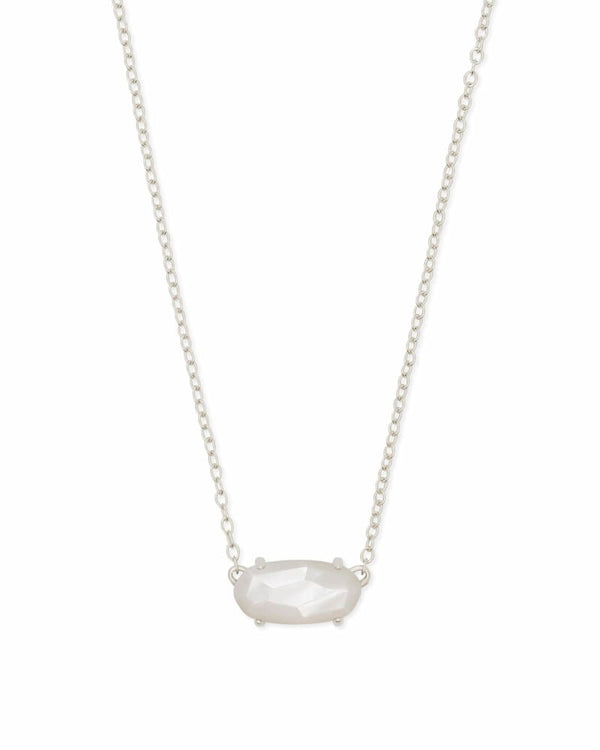 Kendra Scott - Ever Silver Pendant Necklace - Ivory Mother of Pearl
