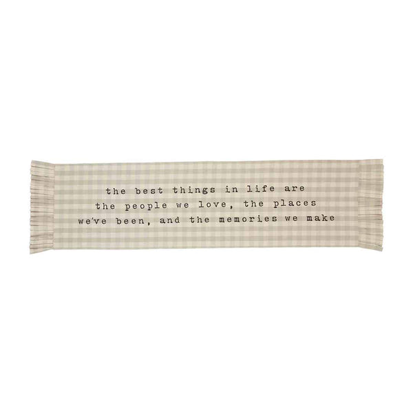 Mudpie - Table Accessory - Farm Ruffled Edge Runner