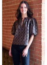 Marcie Top in Chocolate Brown by Finley Shirts