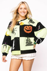 Queen of Sparkles - Light Green & Black Checkered Halloween