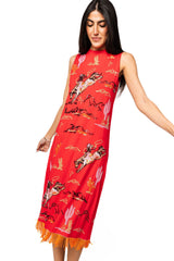 Queen of Sparkles - Dresses - Red Bucking Cowgirl Fringe
