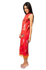 Queen of Sparkles - Dresses - Red Bucking Cowgirl Fringe