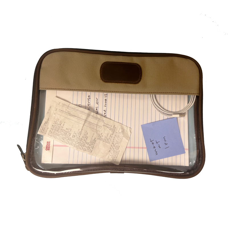 Jon Hart Design - Jh Clear Folio - Khaki Canvas