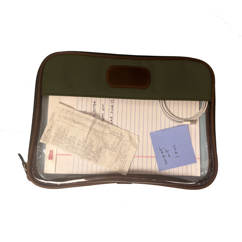 Jon Hart Design - Jh Clear Folio - Olive Canvas