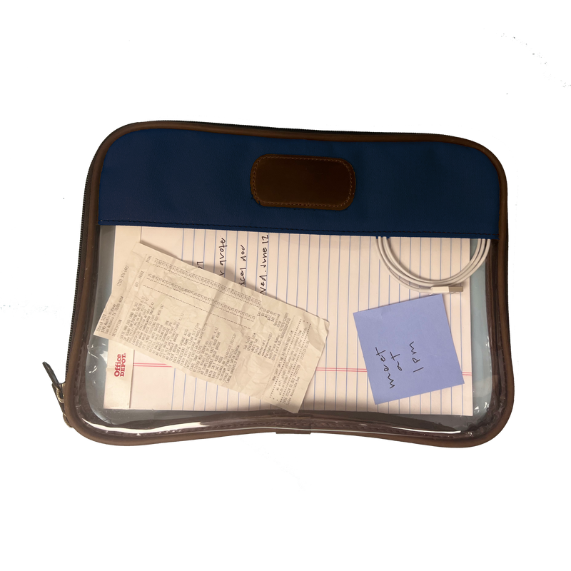 Jon Hart Design - Jh Clear Folio - Midnite Blue Canvas