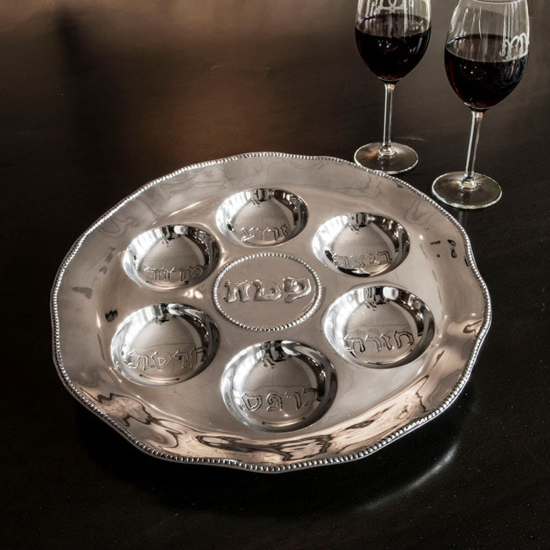 Beatriz Ball - Platters - Judaica Seder Plate With Pearls