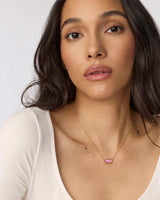 Elisa Gold Pendant Necklace in Azalea Illusion by Kendra Scott