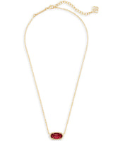 Elisa Gold Pendant Necklace in Berry Glass by Kendra Scott