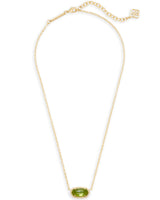 Elisa Gold Pendant Necklace in Peridot Illusion by Kendra Scott